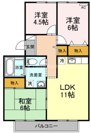 グレースタウン原　Ａの物件間取画像